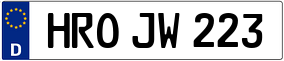 Trailer License Plate